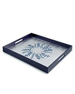 Blue/Silver Fern Rectangular Tray