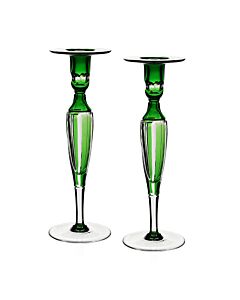 Emerald Pair of Candlesticks 12" / 30.5cm