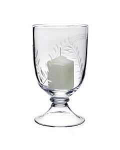 Jasmine Footed Hurricane 11" / 28cm with Candle