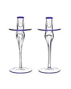 Siena Pair of Candlesticks Blue