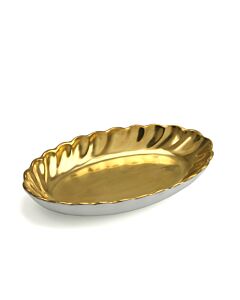 Wave Oval Gold Dish 4" / 10cm