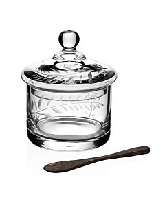 Jasmine Covered Honey with spoon