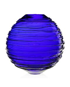 Miranda Globe Vase 11" Ocean Blue